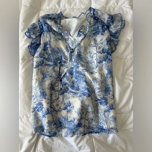 Vici Dolls Toile Blouse Size Small